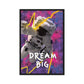 Motivational Framed Wall Canvas - Dream Big - Astronaut in Space - KingKanvas