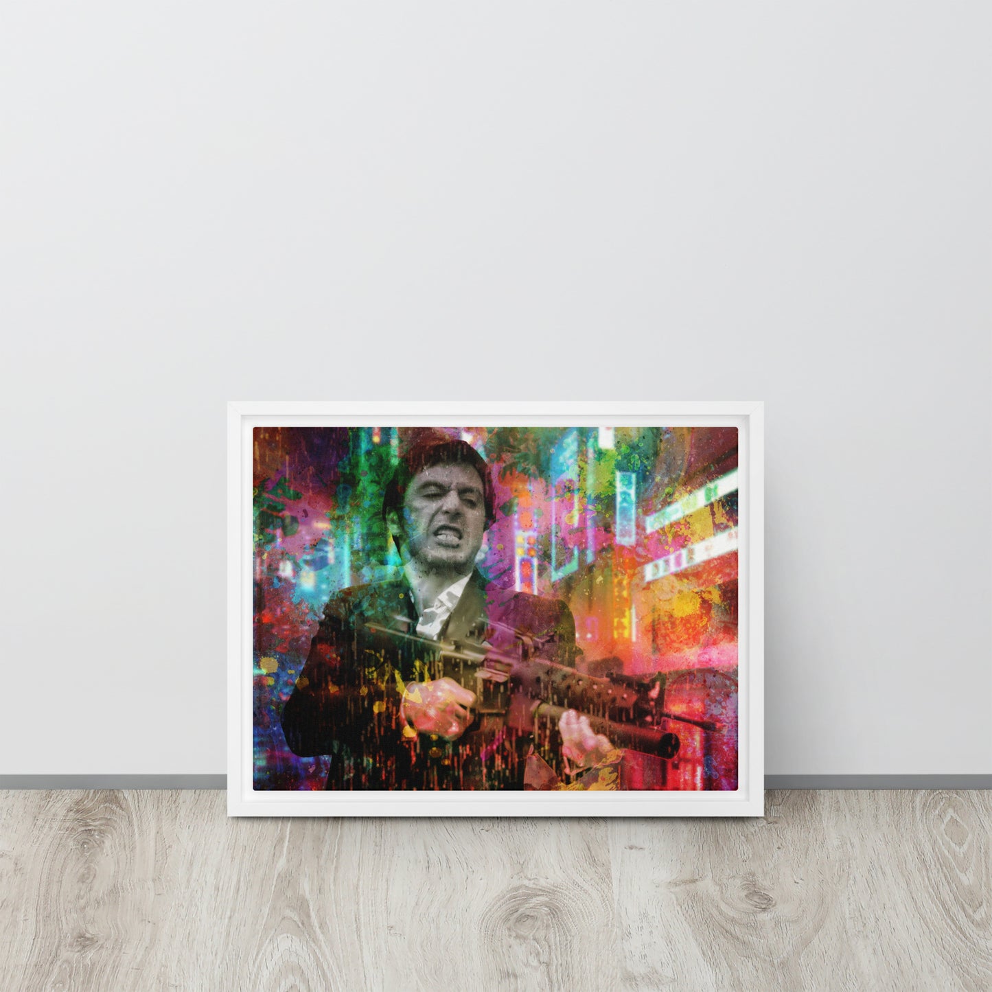 Scarface Wall Art Canvas Print Black Frame Al Pacino Movie Canvas | High Quality - KingKanvas