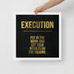 "Execution: Put In the Work and Let Your Results Do the Talking" Framed Wall Canvas Decor - KingKanvas