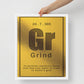 "Grind" Gold Framed Motivational Wall Canvas Art Home Decor - Hard Work Inspiration Quote - KingKanvas