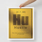 Canvas Wall Art Print "Hustle" - Inspirational Motivational Word Home Decor - KingKanvas