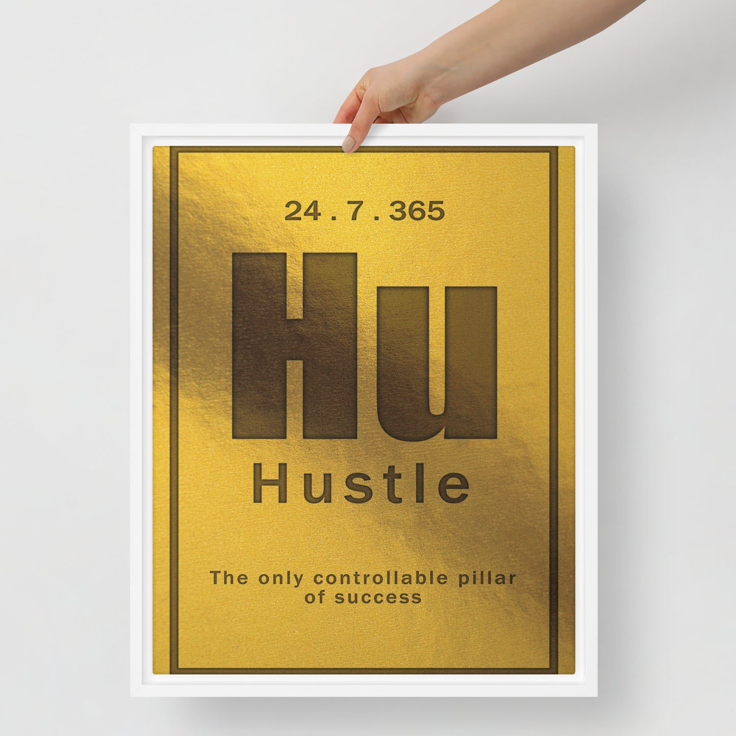 Canvas Wall Art Print "Hustle" - Inspirational Motivational Word Home Decor - KingKanvas