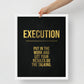 "Execution: Put In the Work and Let Your Results Do the Talking" Framed Wall Canvas Decor - KingKanvas