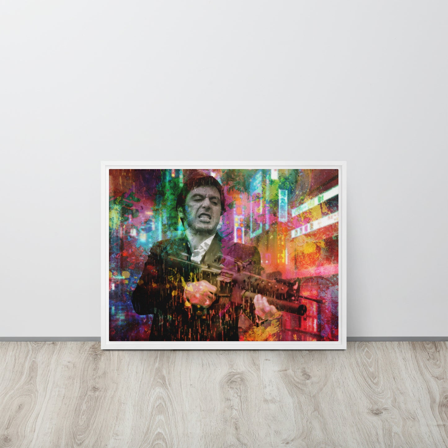 Scarface Wall Art Canvas Print Black Frame Al Pacino Movie Canvas | High Quality - KingKanvas