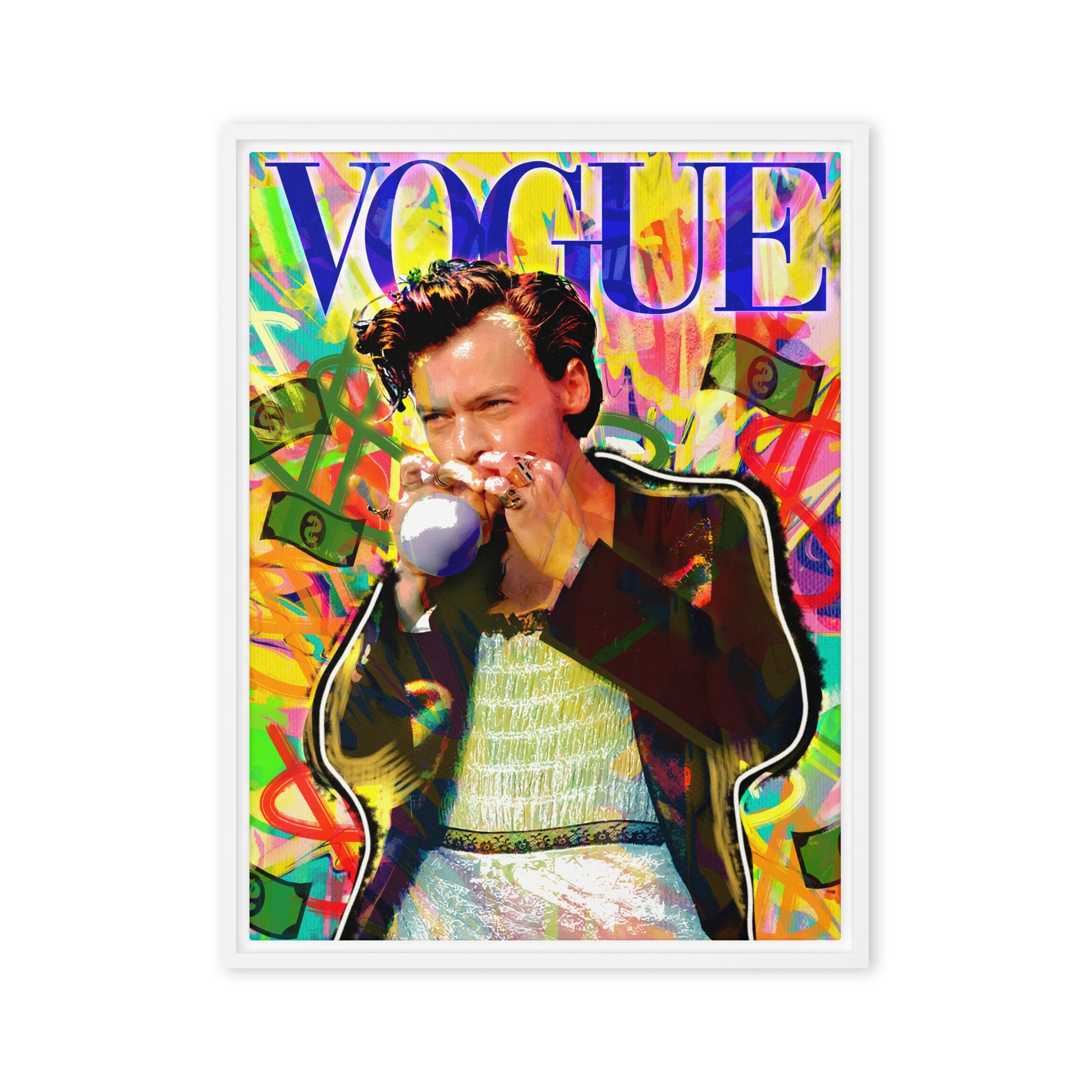 Buy Harry Styles Wall Art Canvas - Framed for Home Decor & Office Decor! - KingKanvas