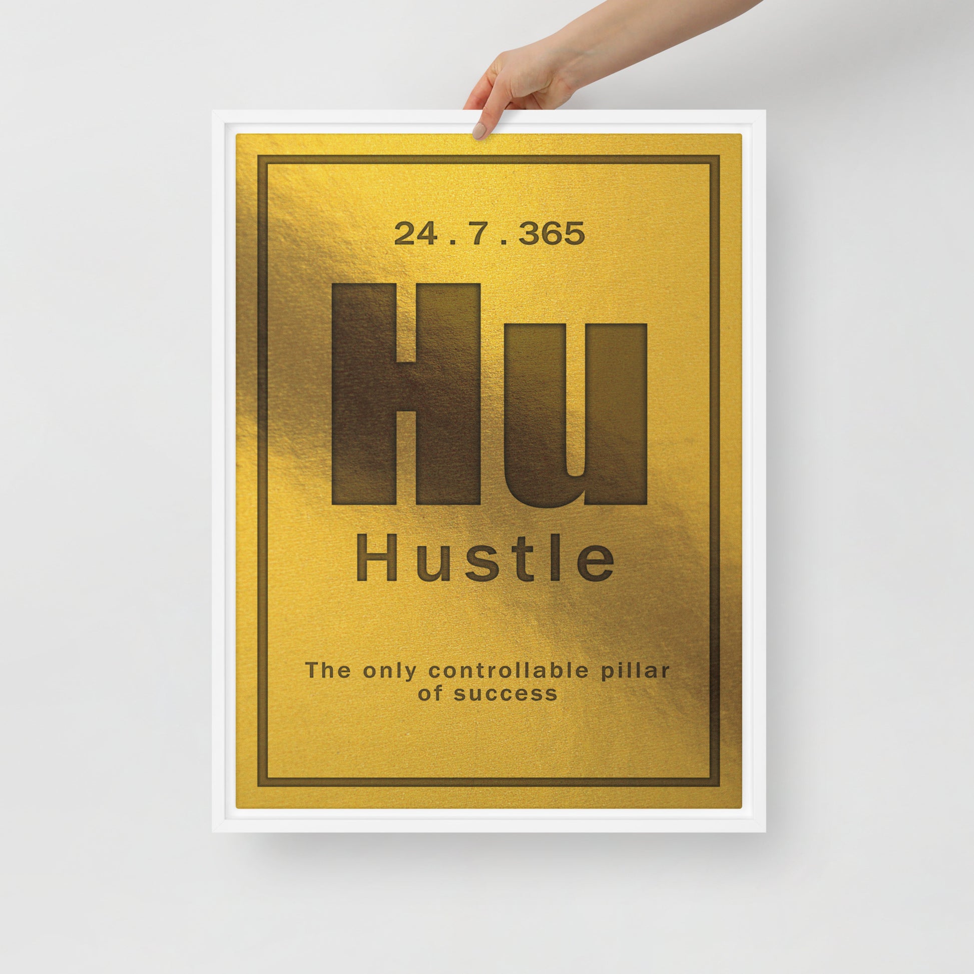 Canvas Wall Art Print "Hustle" - Inspirational Motivational Word Home Decor - KingKanvas