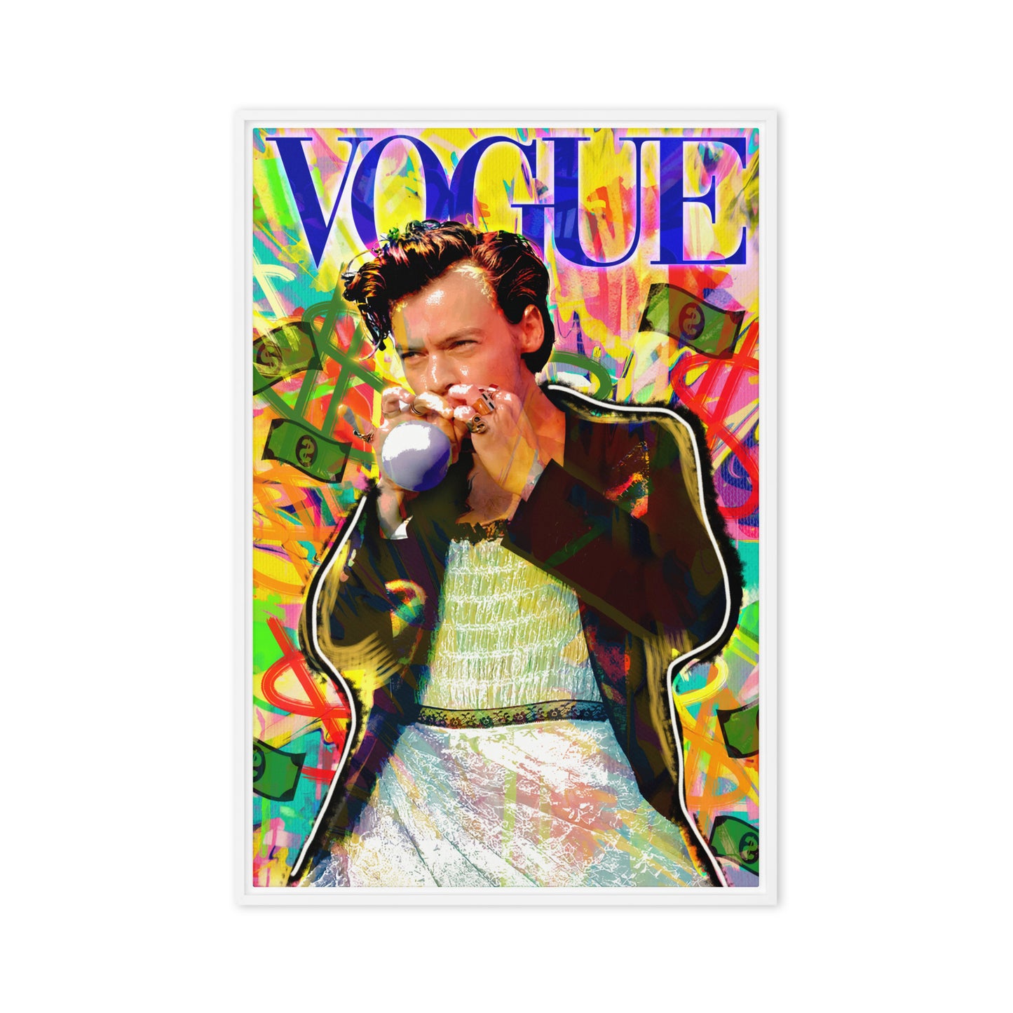 Buy Harry Styles Wall Art Canvas - Framed for Home Decor & Office Decor! - KingKanvas