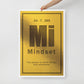 Framed Wall Art - "Mindset: The Power to Think Things Into Existence" Gold Canvas Print - KingKanvas