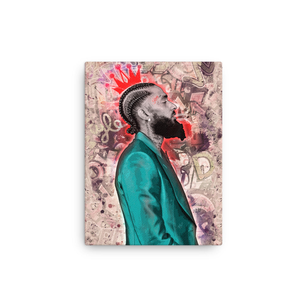 Nipsey Hussle Wall Canvas - Rapper Memorabilia - KingKanvas