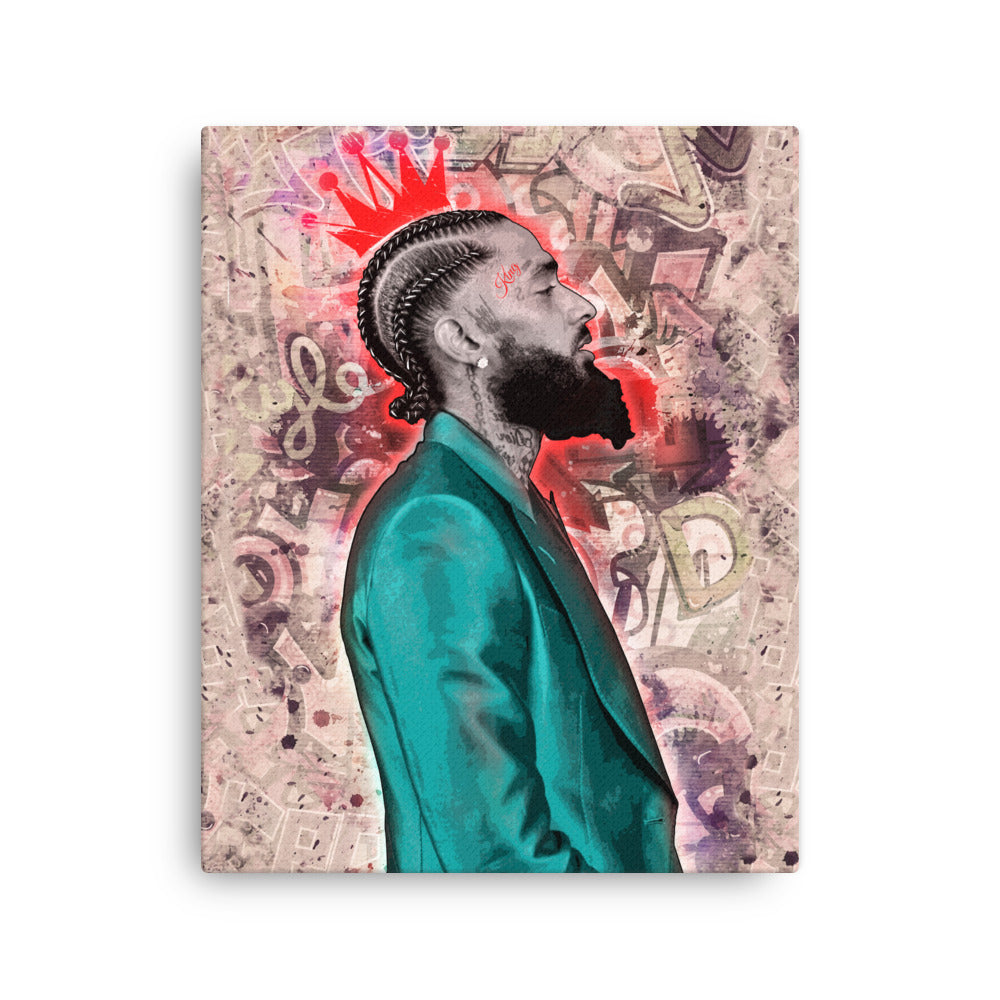 Nipsey Hussle Wall Canvas - Rapper Memorabilia - KingKanvas