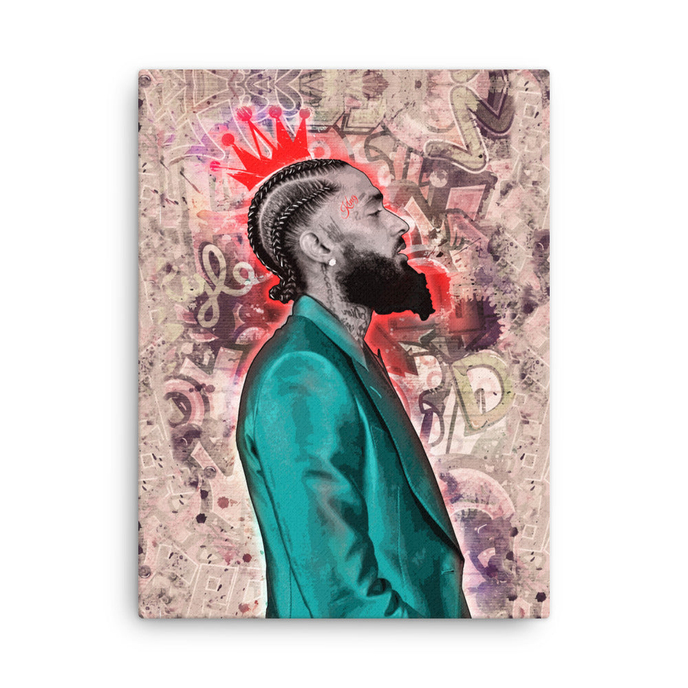 Nipsey Hussle Wall Canvas - Rapper Memorabilia - KingKanvas