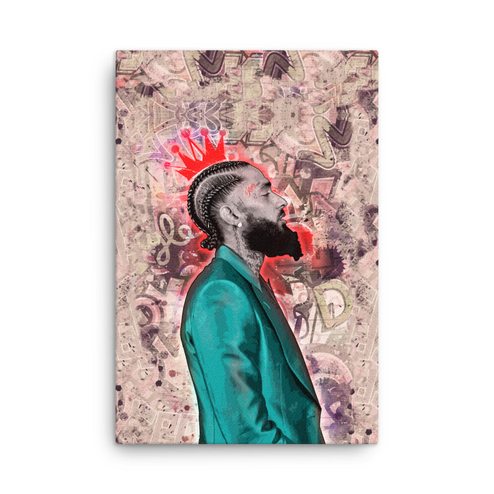 Nipsey Hussle Wall Canvas - Rapper Memorabilia - KingKanvas